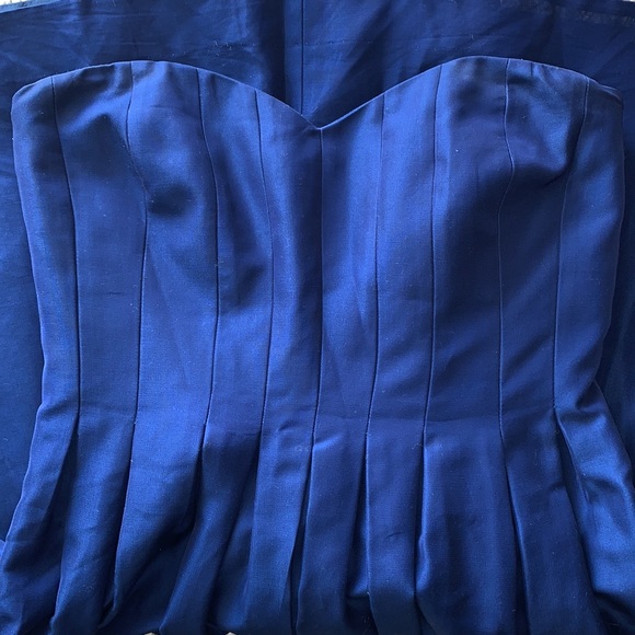 ❤️‍🔥J. Crew Size 10 Pleated Sweetheart Top Sleeveless Navy Blue Dress ❤️‍🔥 - Picture 5 of 6